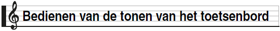Bedienen toenen toetsenbord