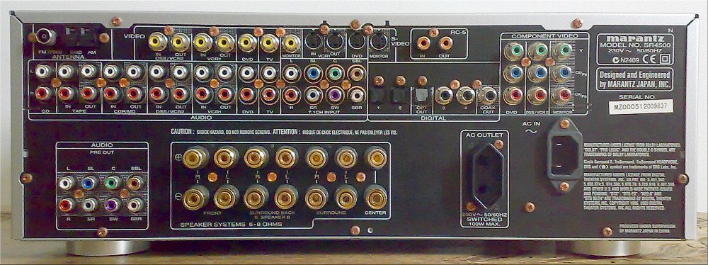 amplificador Marantz SR4500 back
