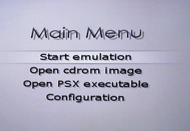 main menu